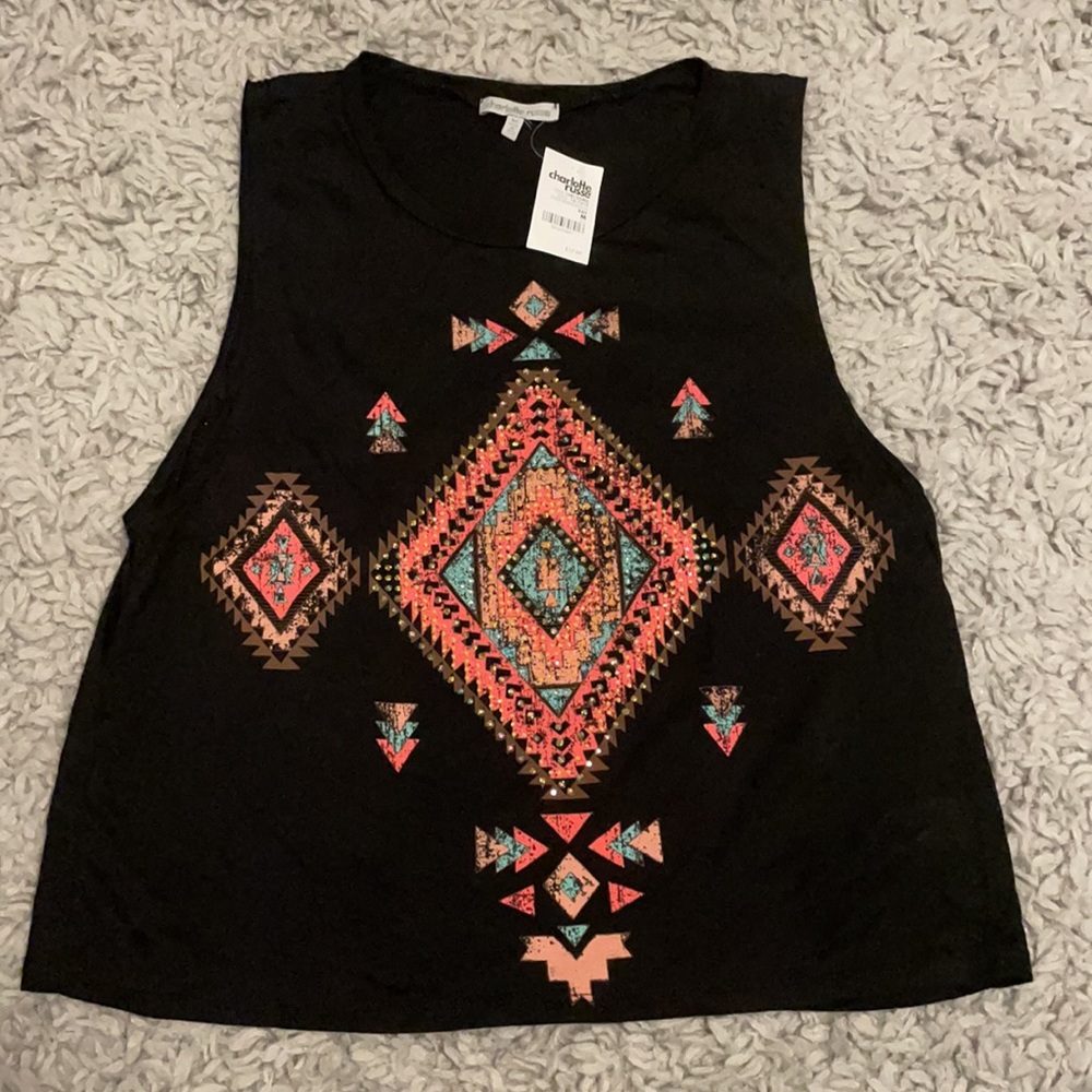 Charlotte Russe tribal muscle tee